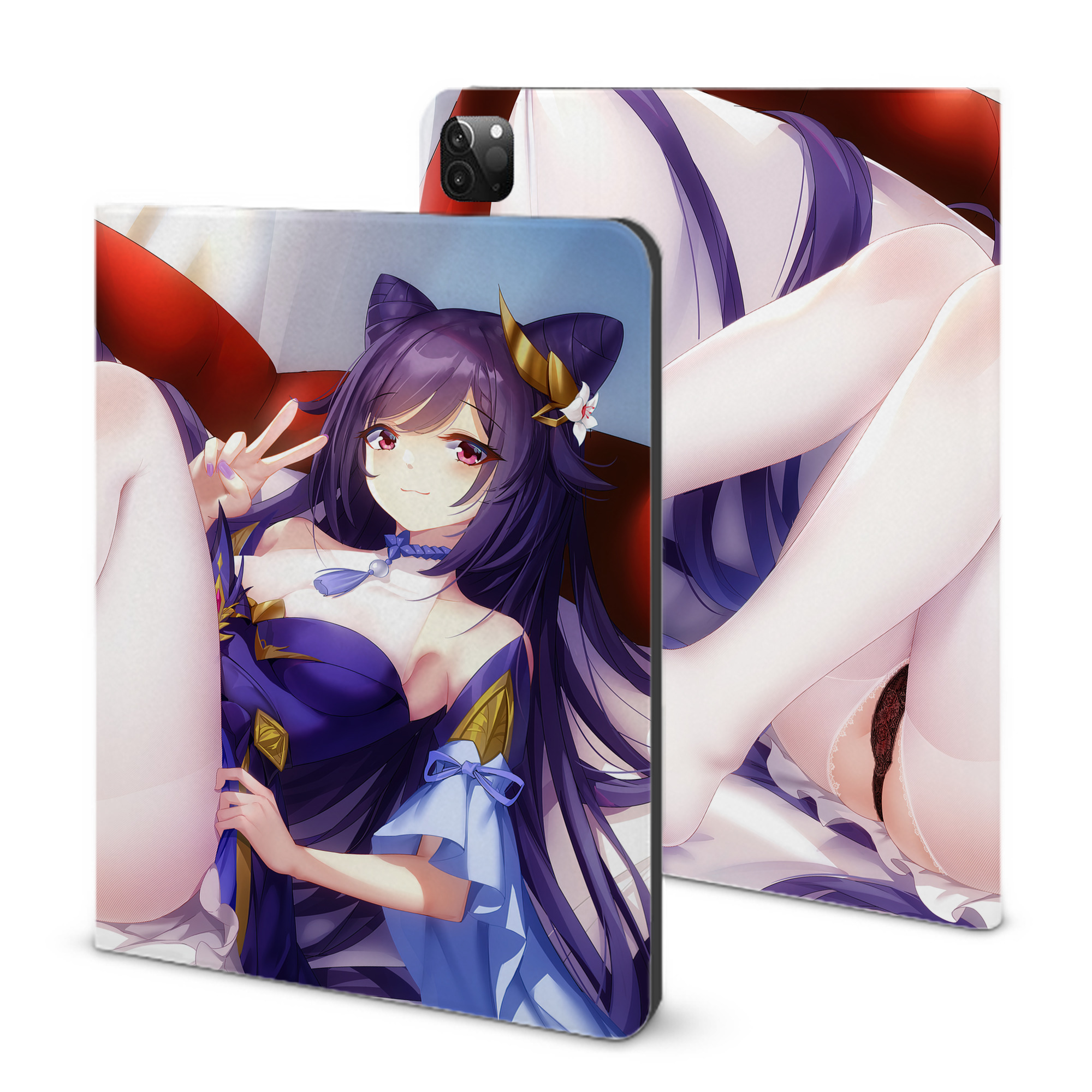 げんし神 genshin IPadケース ペンホルダー付き ブックスタイルデザイン